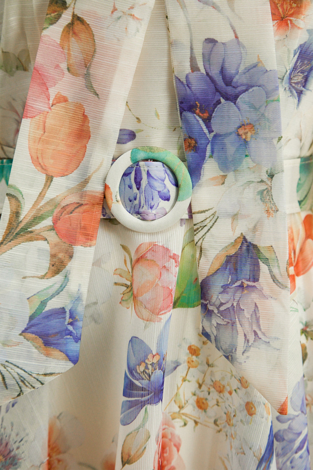 Mooie Darling Beige Bloemenprint Puff Sleeve Maxi Jurk
