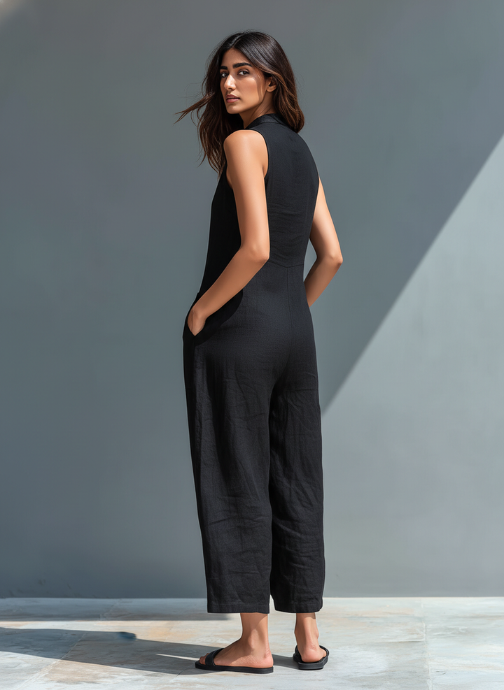 Rosie Sleeveless Linen Blend Jumpsuit