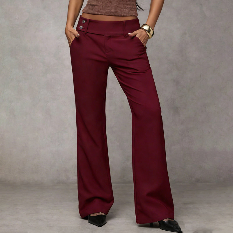 EVELYN™ | Elegant High-Waisted Wide-Leg Trousers
