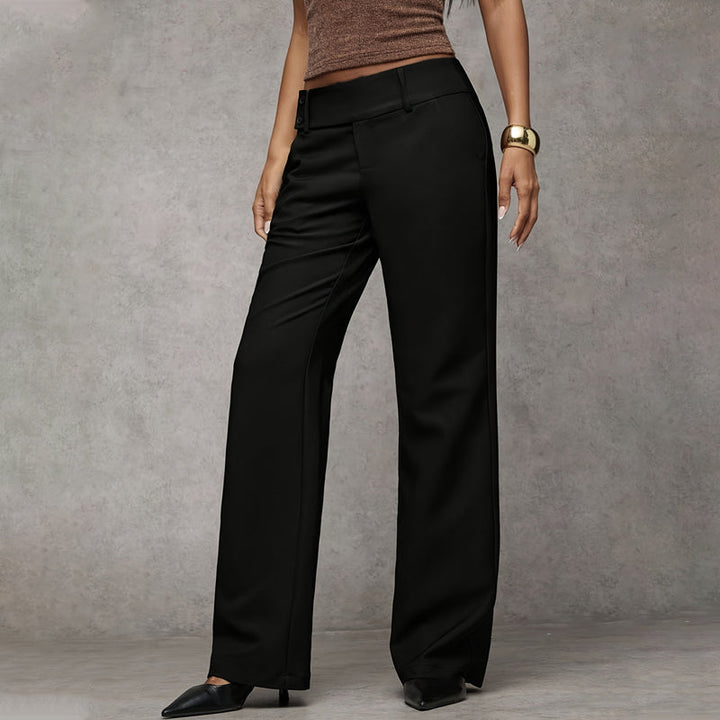 EVELYN™ | Elegant High-Waisted Wide-Leg Trousers