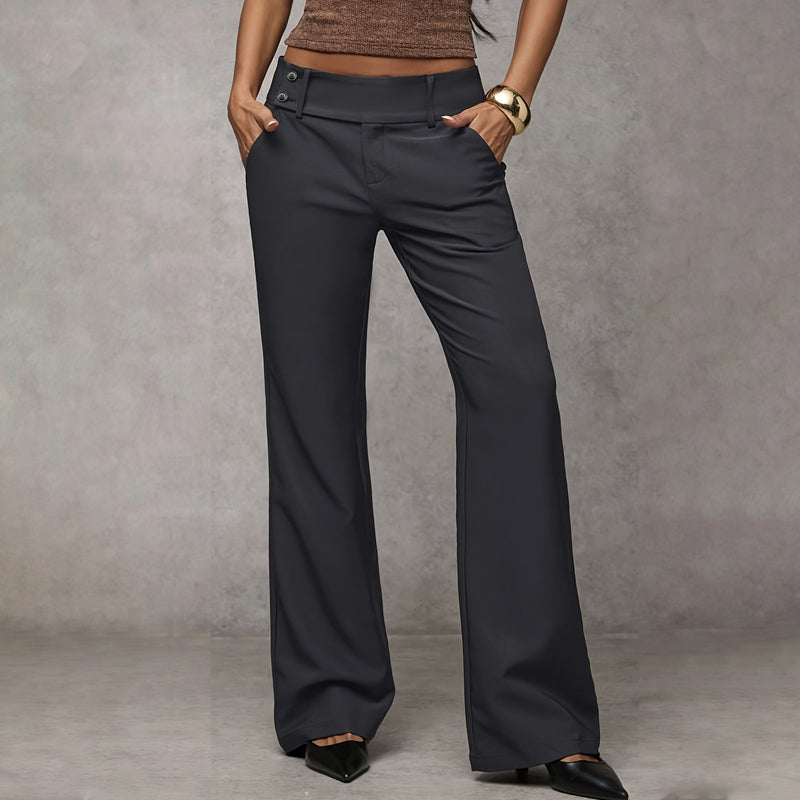 EVELYN™ | Elegant High-Waisted Wide-Leg Trousers