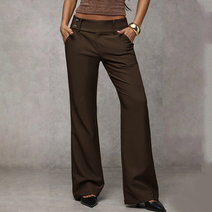 EVELYN™ | Elegant High-Waisted Wide-Leg Trousers