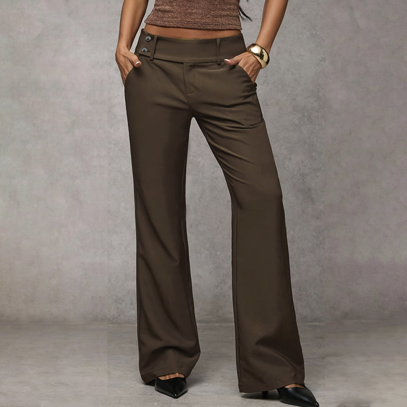 EVELYN™ | Elegant High-Waisted Wide-Leg Trousers